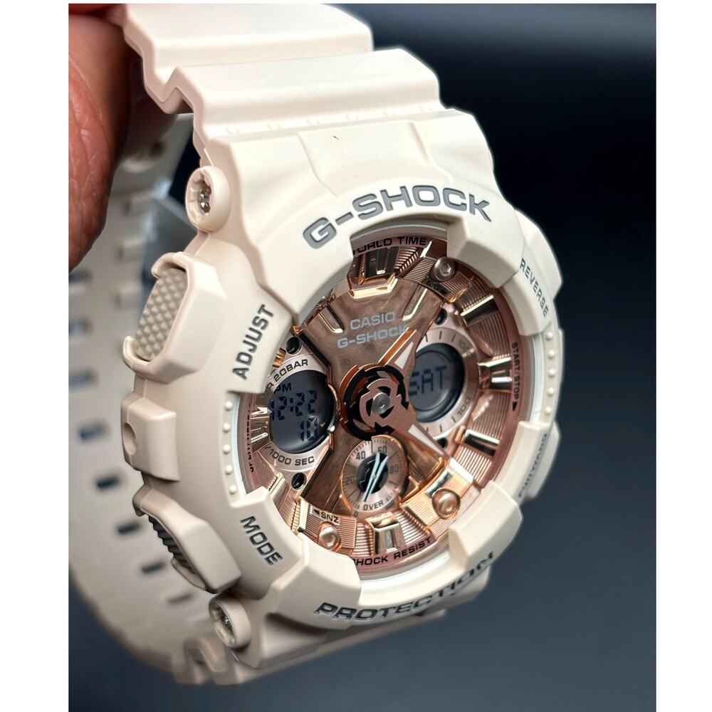 Casio G-Shock GMAS120MF-4A Womens Blush Pink Metallic Analog Digital Watch NIBWT - Picture 6 of 17